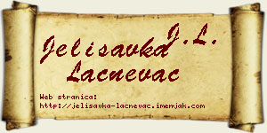 Jelisavka Lačnevac vizit kartica